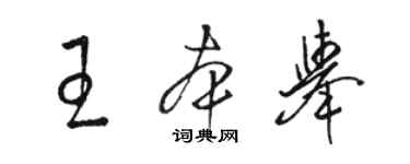 駱恆光王本舉草書個性簽名怎么寫