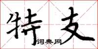 周炳元特支楷書怎么寫