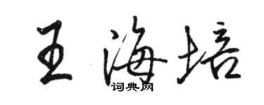 駱恆光王海培行書個性簽名怎么寫