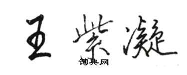 駱恆光王紫凝行書個性簽名怎么寫