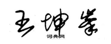 朱錫榮王坤峰草書個性簽名怎么寫