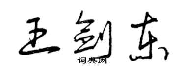 曾慶福王劍東草書個性簽名怎么寫