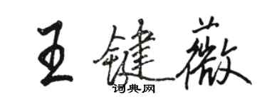 駱恆光王鍵薇行書個性簽名怎么寫