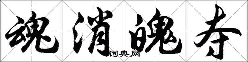 胡問遂魂消魄奪行書怎么寫