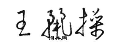 駱恆光王麗操草書個性簽名怎么寫
