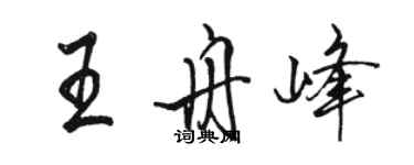 駱恆光王舟峰行書個性簽名怎么寫