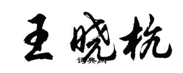 胡問遂王曉杭行書個性簽名怎么寫