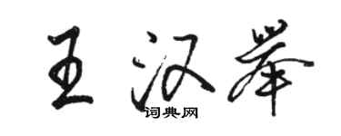 駱恆光王漢舉行書個性簽名怎么寫