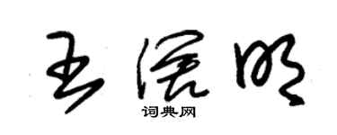 朱錫榮王闊明草書個性簽名怎么寫