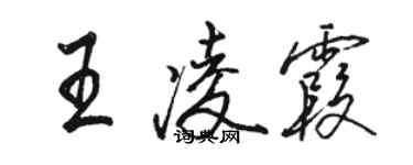 駱恆光王凌霞行書個性簽名怎么寫