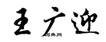 胡問遂王廣迎行書個性簽名怎么寫