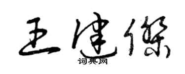 曾慶福王健傑草書個性簽名怎么寫