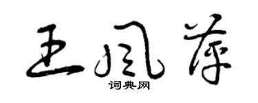曾慶福王風萍草書個性簽名怎么寫