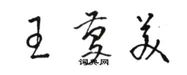 駱恆光王慶美草書個性簽名怎么寫