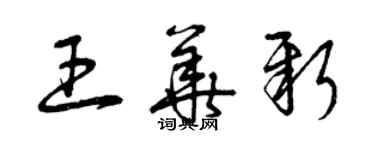 曾慶福王華新草書個性簽名怎么寫