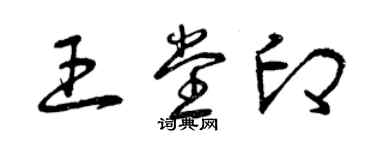 曾慶福王堂印草書個性簽名怎么寫