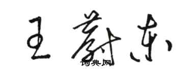 駱恆光王蔚東草書個性簽名怎么寫