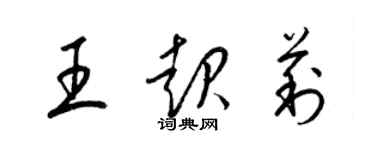 梁錦英王起莉草書個性簽名怎么寫