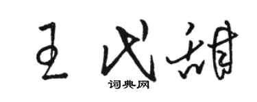駱恆光王代甜草書個性簽名怎么寫