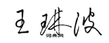 駱恆光王琳波草書個性簽名怎么寫