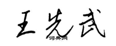 王正良王先武行書個性簽名怎么寫