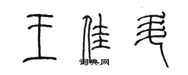 陳墨王佳升篆書個性簽名怎么寫