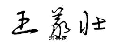 曾慶福王義壯草書個性簽名怎么寫