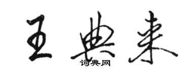 駱恆光王典來行書個性簽名怎么寫