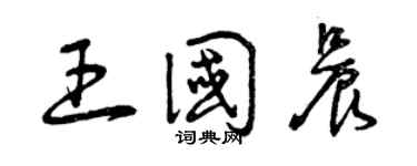 曾慶福王國晨草書個性簽名怎么寫
