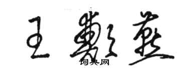 駱恆光王鄭燕草書個性簽名怎么寫