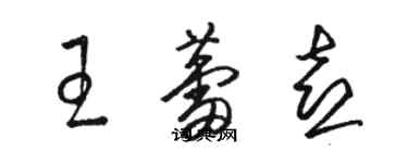 駱恆光王蕾喜草書個性簽名怎么寫