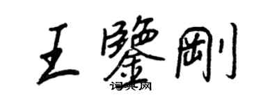王正良王鑑剛行書個性簽名怎么寫