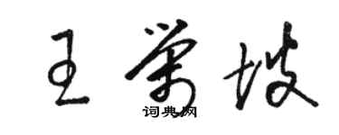 駱恆光王榮坡草書個性簽名怎么寫