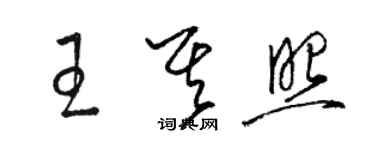 駱恆光王其照草書個性簽名怎么寫