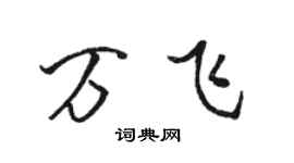駱恆光萬飛行書個性簽名怎么寫