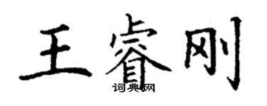 丁謙王睿剛楷書個性簽名怎么寫