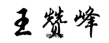 胡問遂王贊峰行書個性簽名怎么寫