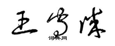 曾慶福王守誠草書個性簽名怎么寫