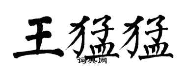 翁闓運王猛猛楷書個性簽名怎么寫