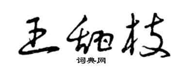 曾慶福王甜枝草書個性簽名怎么寫