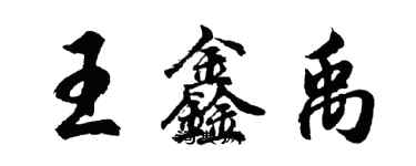 胡問遂王鑫禹行書個性簽名怎么寫