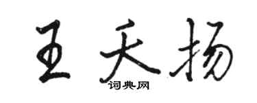 駱恆光王夭揚行書個性簽名怎么寫