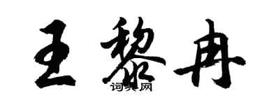 胡問遂王黎冉行書個性簽名怎么寫