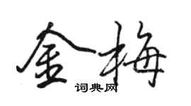 駱恆光金梅行書個性簽名怎么寫