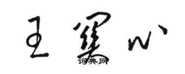 駱恆光王關心草書個性簽名怎么寫