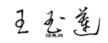 駱恆光王玉蓮草書個性簽名怎么寫