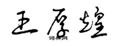 曾慶福王厚煌草書個性簽名怎么寫