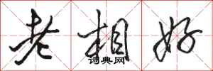 駱恆光老相好行書怎么寫