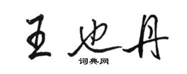 駱恆光王也丹行書個性簽名怎么寫