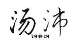 駱恆光湯沛行書個性簽名怎么寫